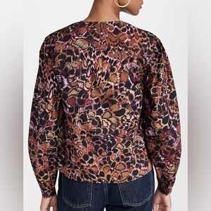 ULLA JOHNSON Rosefinch Cotton Long Sleeved Blouse | Size 2